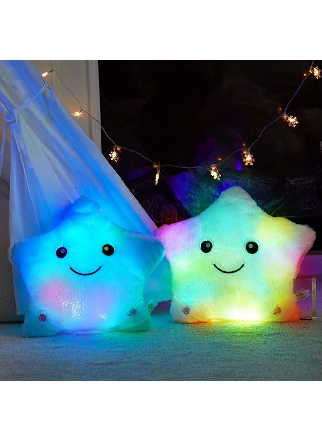WEWILL 13'' Creative Twinkle Star Glowing Led Night Light Plush Pillows Stuffed Animals Toys Birthday Christmas Holiday Valentines Gifts For Toddlers Girls(Pink)  - Image 5