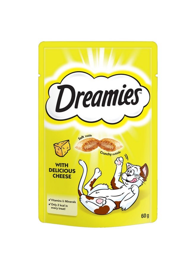 Dreamies DREAMIES Cheese Cat Treats 60 g (Pack of 8)  - Image 1