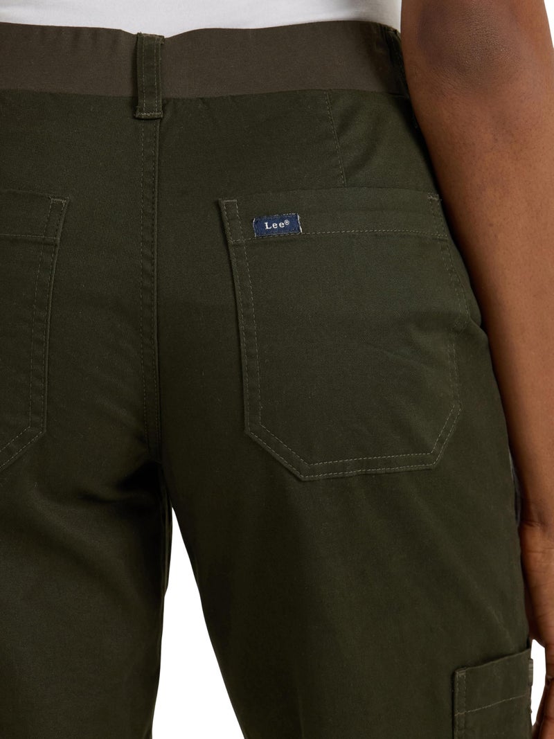 Lee Women's Ultra Lux Comfort with Flex-to-Go Utility Pant Dark Olive Night 14 - Image 3