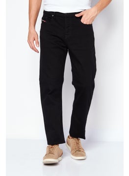 DIESEL Men 2020 D-Viker Slim Fit Washed Stretchable Jeans, Black  - Image 1