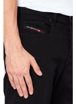 DIESEL Men 2020 D-Viker Slim Fit Washed Stretchable Jeans, Black  - Image 3