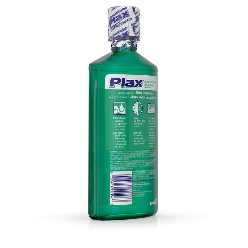 Plax Advanced PreBrushing Dental Rinse, Soft Mint, 24 Ounce - Image 2