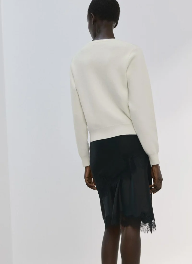 MANGO Knitted button cardigan