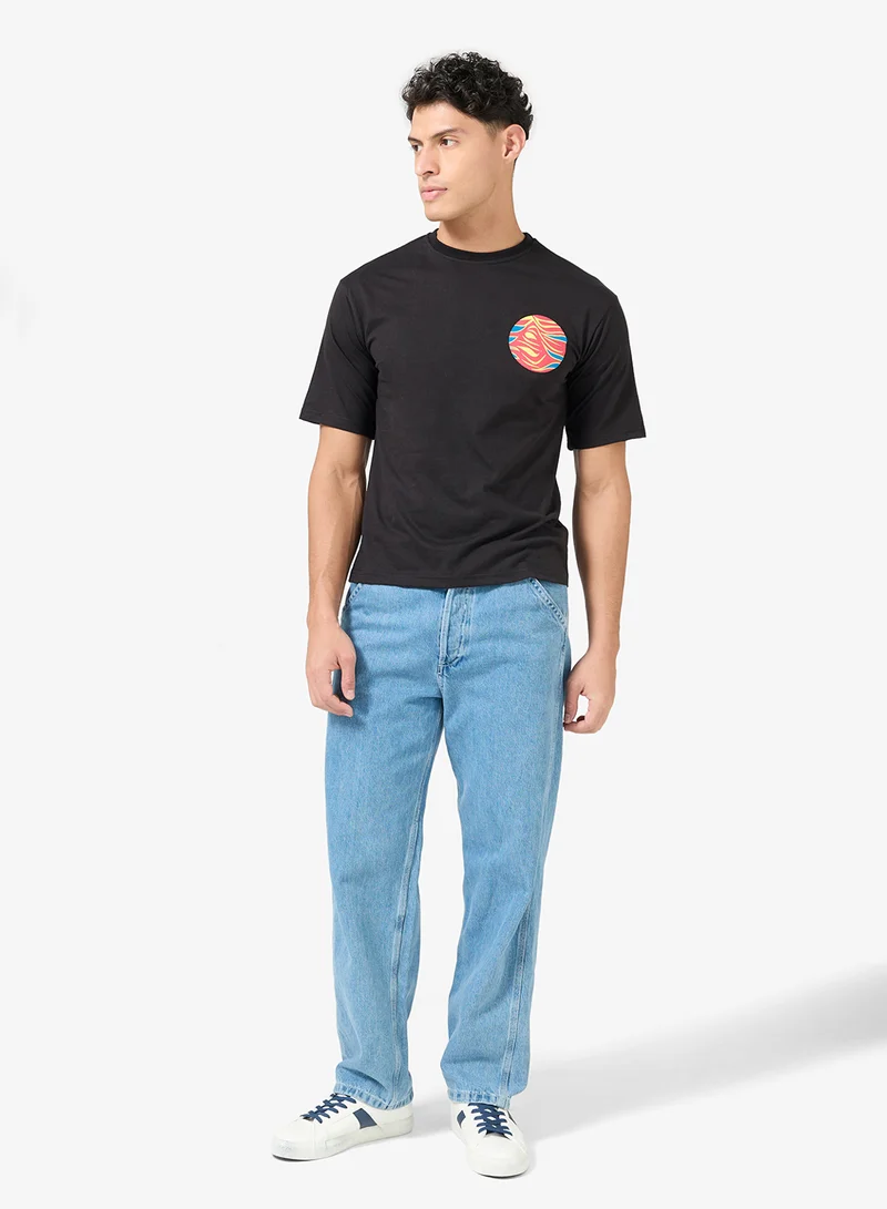 سفنتي فايف تيشيرت جرافيك واسع