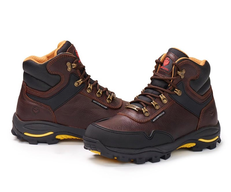 SUREWAY Men's 6" Soft Toe Waterproof Work Boot Heavy Duty - Leather,Lace Up Comfortable EH Construction Industrial Ankle Safety Men Work Boots,Roofing, Hunting - Image 3