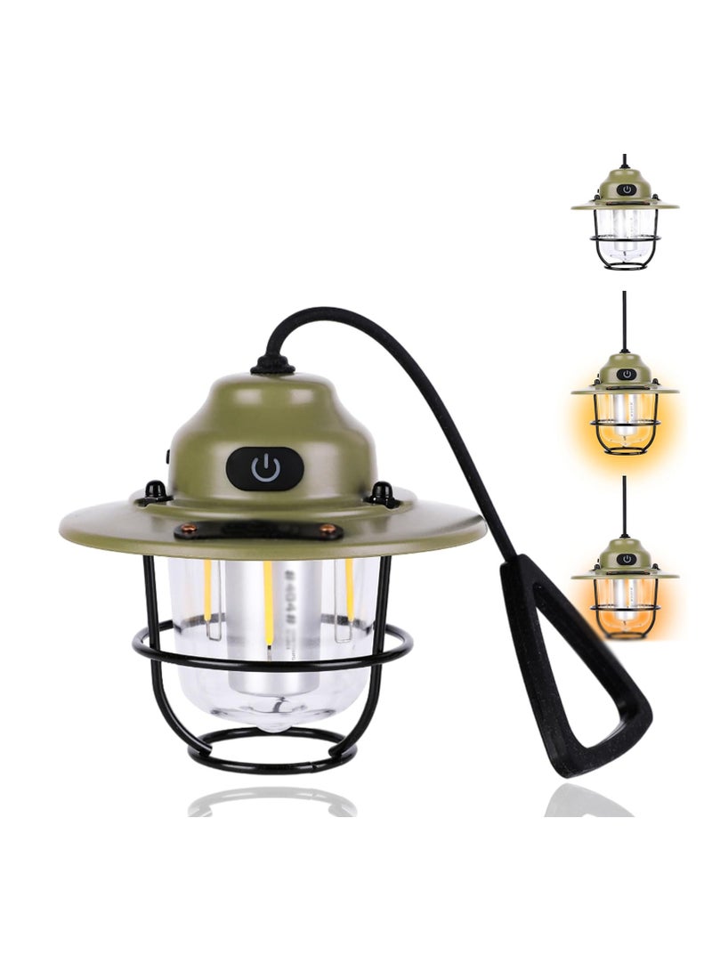 CMGTYYD Camping Lantern, 1000 Lumens Rechargeable Retro Camping Lights for Tents, 4 Light Modes Stepless Dimming Brightness Hanging Waterproof Camping Lamp for Camping, Hiking, Fishing, Emergency - Image 1