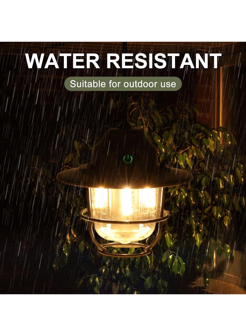 CMGTYYD Camping Lantern, 1000 Lumens Rechargeable Retro Camping Lights for Tents, 4 Light Modes Stepless Dimming Brightness Hanging Waterproof Camping Lamp for Camping, Hiking, Fishing, Emergency - Image 5