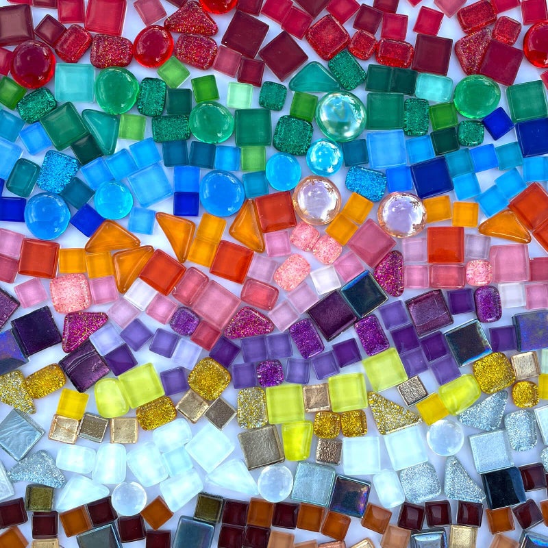 بلاط زجاجي مكسو بلون متنوع 11 رطل من LITMIND