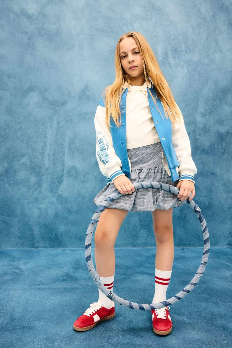 ديفاكتو Girl Patterned Balloon Skirt