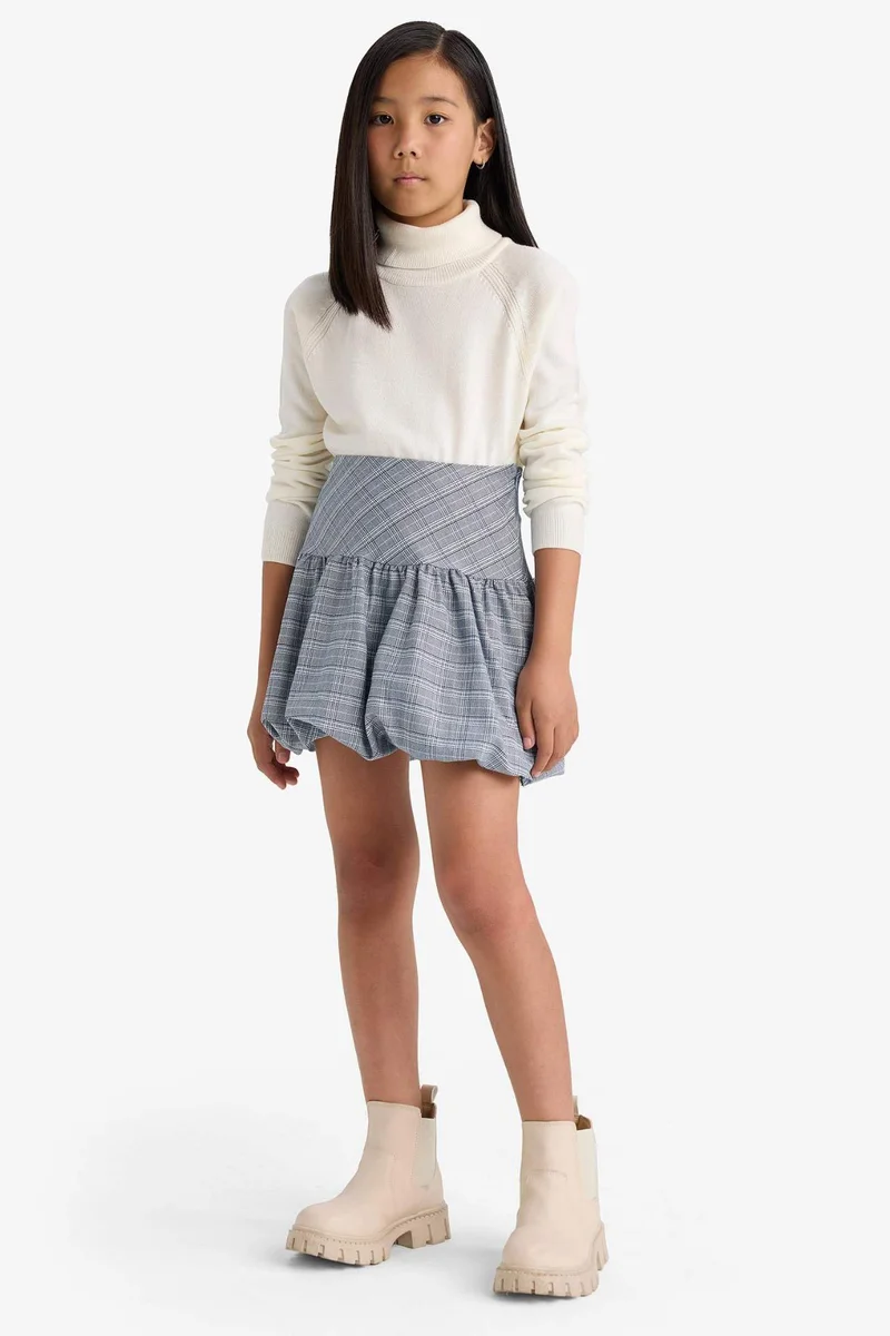 ديفاكتو Girl Patterned Balloon Skirt