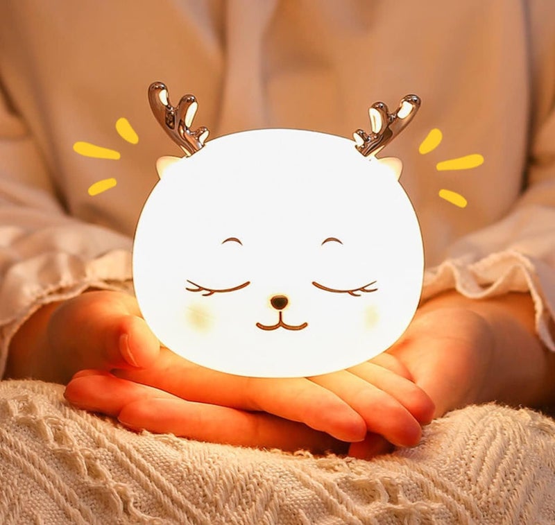 HashWOW Deer Silicone LED Table Lamp – 7 Color Rechargeable Night Light for Kids Bedroom, Bedside & Gift - Image 5