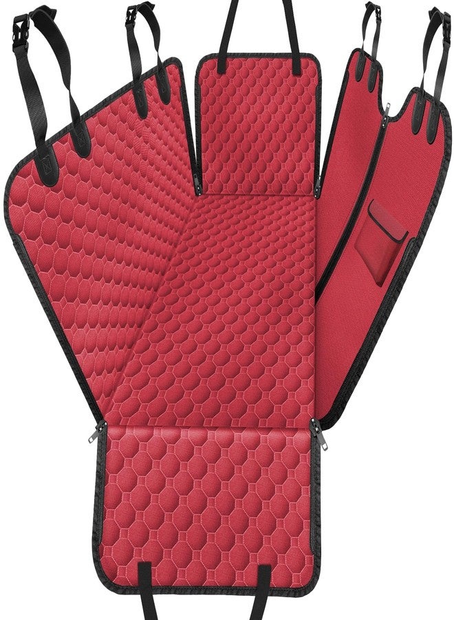 Mancro Dog Car Seat Cover for Back Seat, 2025 Upgraded 600D Heavy Duty Waterproof & Scratch-Resistant Dog Hammock for Car, Back Seat Pet Cover for Dogs with Sedan, Trucks and SUVs, Standard, Red - Image 1