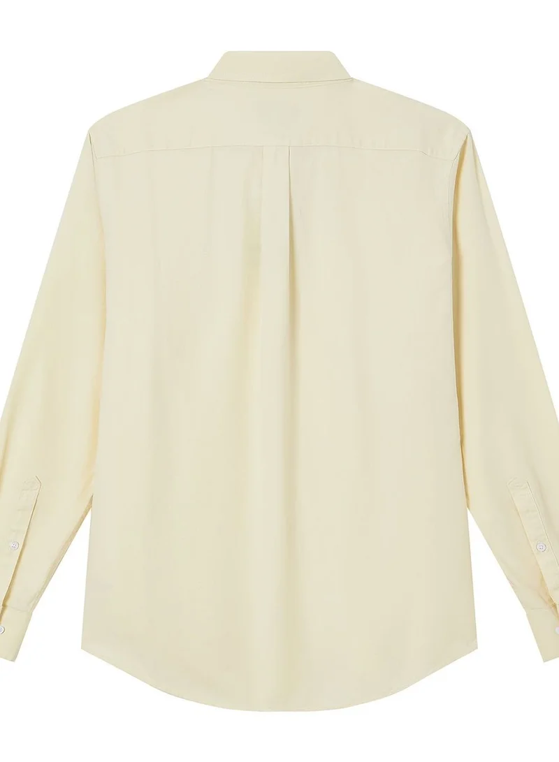 GIORDANO  Men’s Cotton Slim Oxford Shirt with Embroidery for Men | Best Price UAE