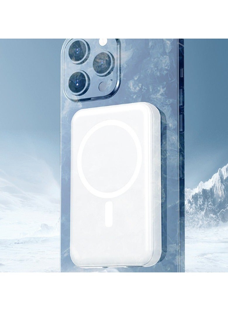 10000 mAh Power Bank, 3 built-in cables, White  - Image 5