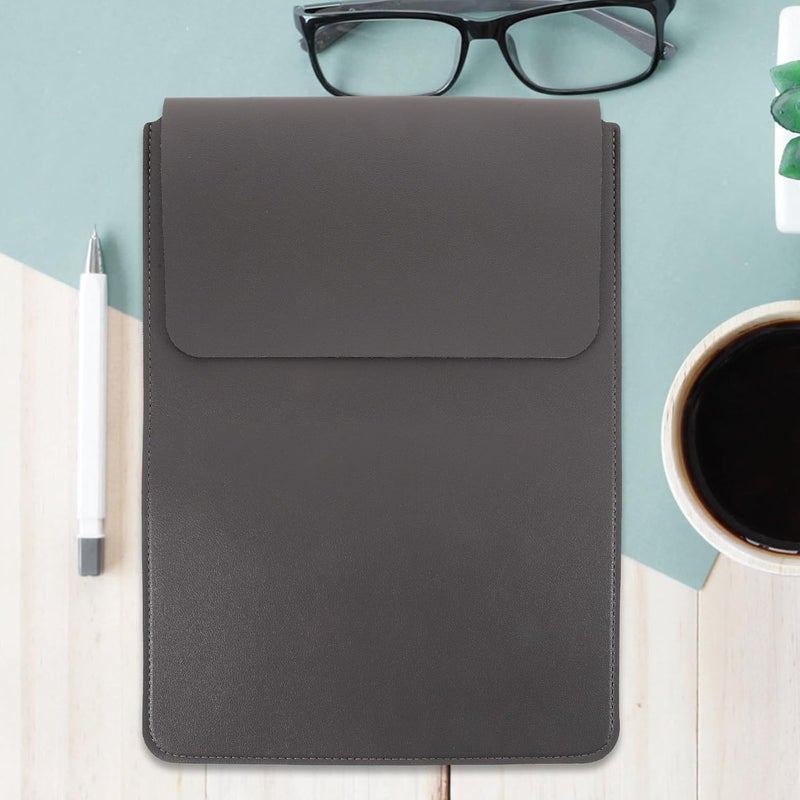 Pu Leather 14 Inch Laptop Sleeve Protective Bag for Notebook and Tablet, Computer Carrying Case Pouch in Dark Gray for Travel and Office Use - Image 3