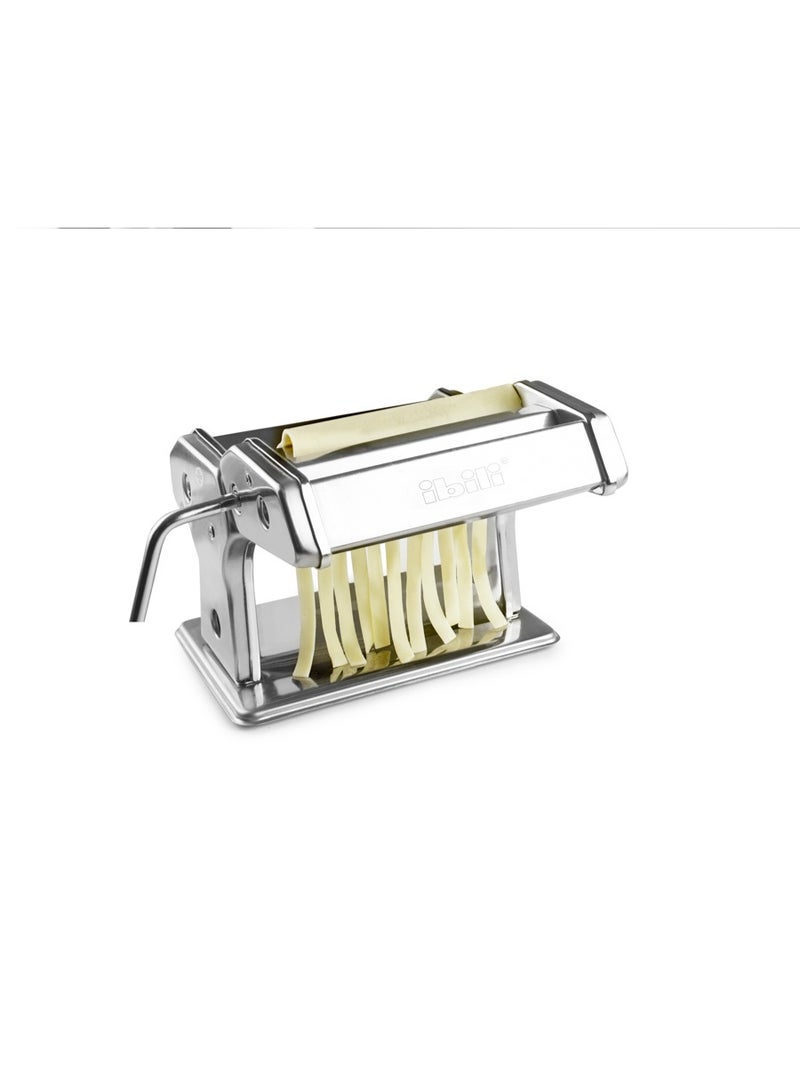 ibili آلة المعكرونة الطازجة، صانع المعكرونة الإيطالية من الفولاذ المقاوم للصدأ، سمك قابل للتعديل 9 مستويات، أسطوانات قطع مزدوجة للسباغيتي والفوتشيني، مشبك طاولة متضمن، معكرونة منزلية، ملحق رافيولي اختياري - Image 5