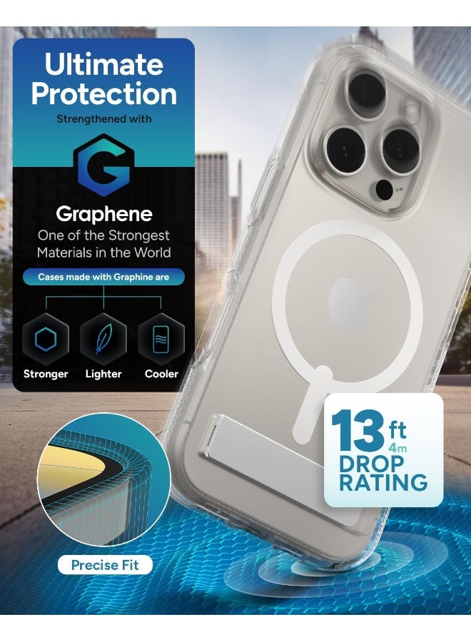 ZAGG Crystal Palace Snap Case with Kickstand for iPhone 16 Pro Clear - Image 4