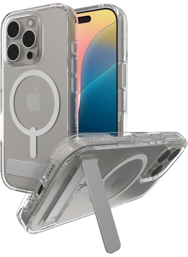ZAGG Crystal Palace Snap Case with Kickstand for iPhone 16 Pro Clear - Image 1