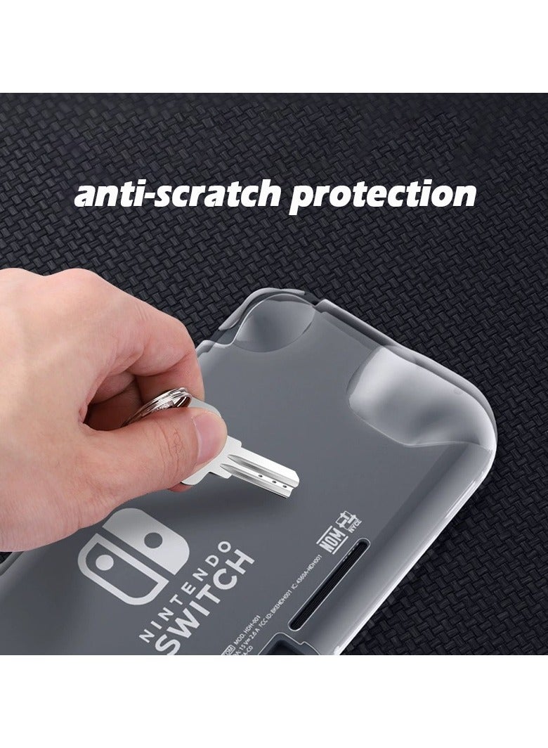 Samu Nintendo Switch Lite Integrated TPU With Grip Protective Case, TPU White Tansparent Soft Cover  - Image 5