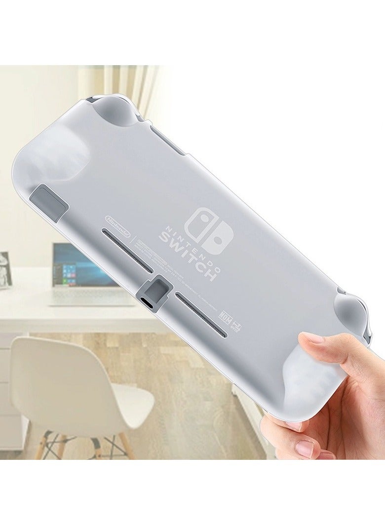 Samu Nintendo Switch Lite Integrated TPU With Grip Protective Case, TPU White Tansparent Soft Cover  - Image 2