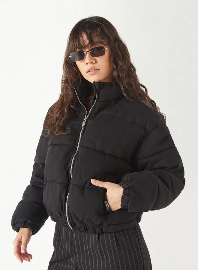 Lee Cooper Solid Jacket with Long Sleeves and Pocket