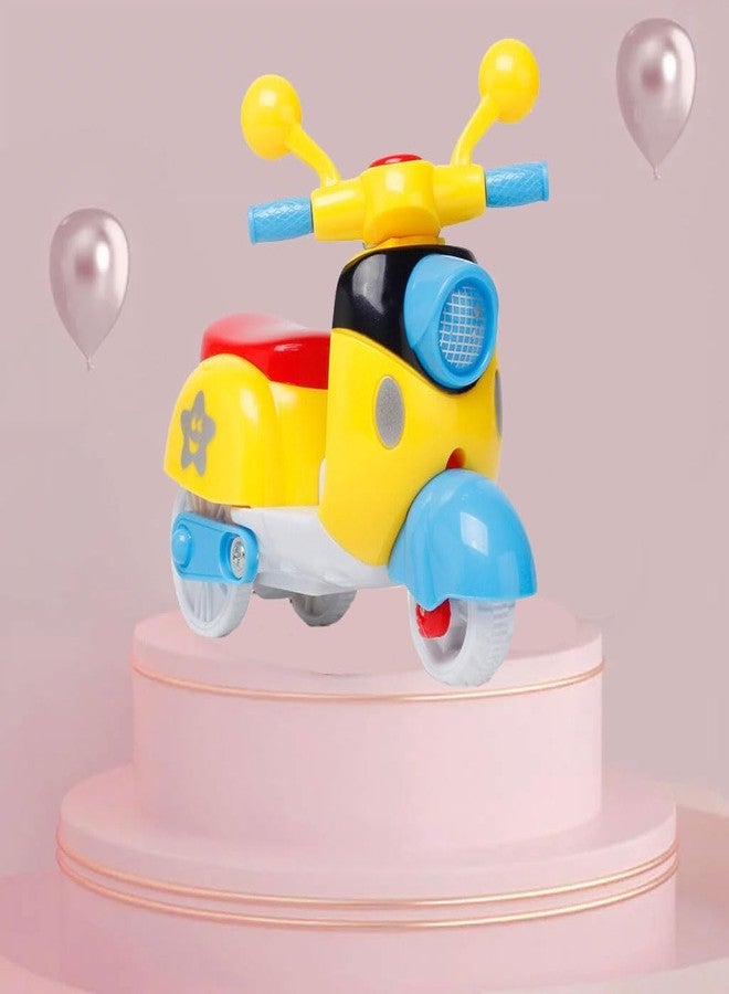 SHUDAUSHI® Friction Powered Toy Cars Pull Along Toys for Kids, Car Toys, Scooter for Kids Birthday Gift Toys for Toddler Pull Back Toys for Kids New Born Baby Toys (Scooter & Helicopter) - Image 5