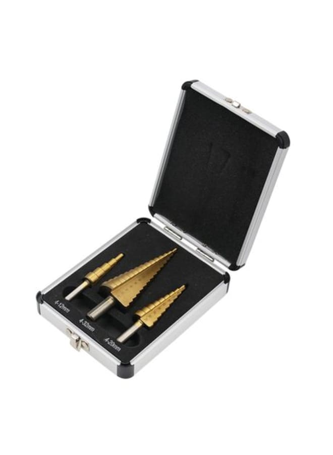 طقم بنطة هرمية انجليزى 3 قطع علبة معدن