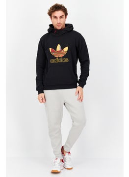 adidas Originals Men Sportswear Fit Outdoor Hooded Sweatshirt, Black  - Image 3