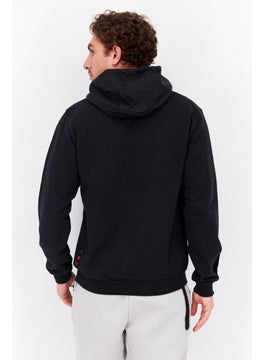 adidas Originals Men Sportswear Fit Outdoor Hooded Sweatshirt, Black  - Image 4