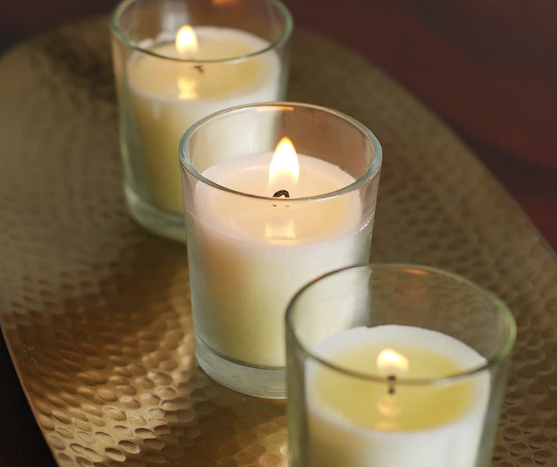 Hosley 48-Pack Clear Glass Votive Candles â€“ 10â€“12 Hour Long Burn, Unscented, Ivory, Bulk Set for Weddings, Events & Table Centerpieces â€“ Hosley - Image 4
