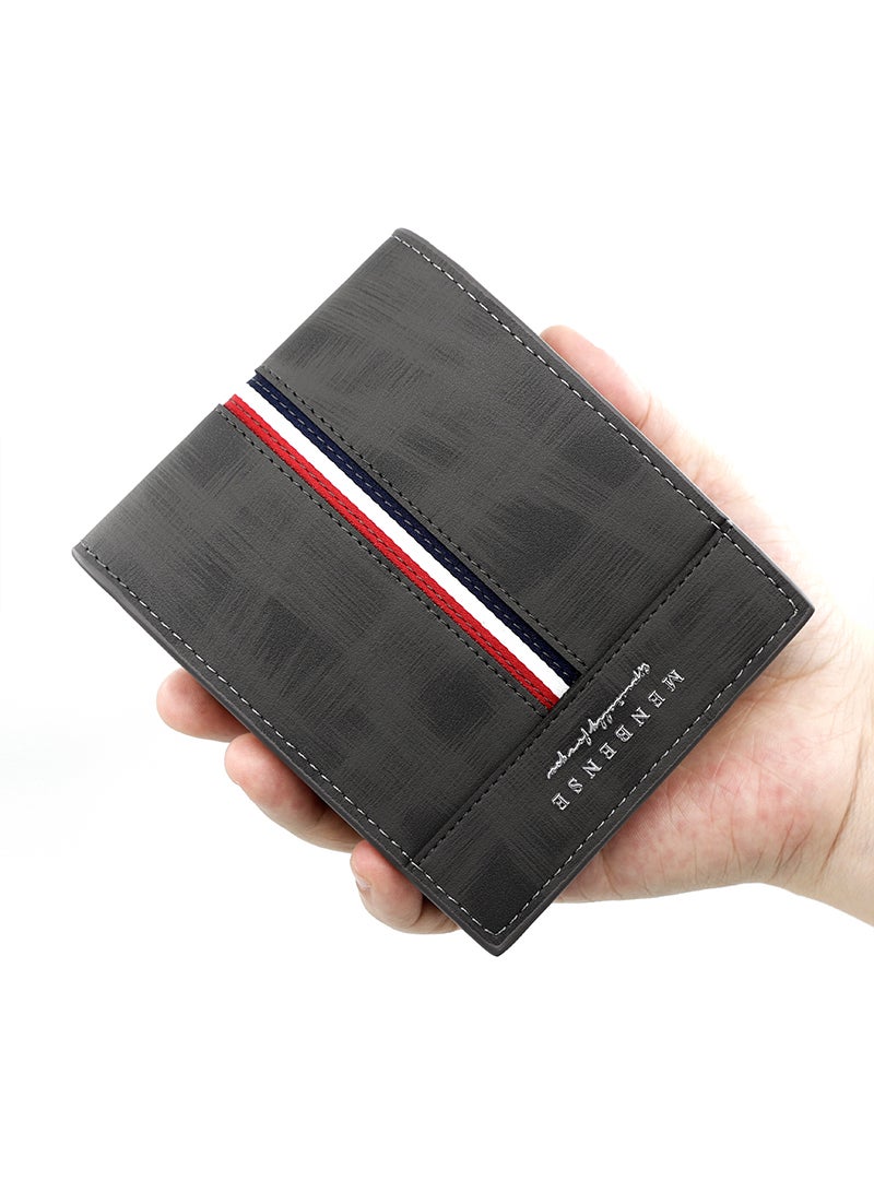 مينبنس محفظة رجال الأعمال المحفظة القصيرة حامل البطاقة حقيبة المستندات 12 * 9.5 * 2 سم