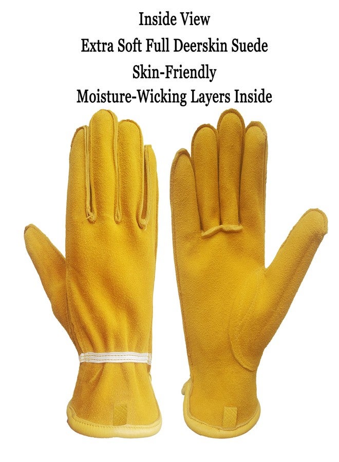 SKYDEER Full Super Soft Deerskin Leather Work Gloves (SD2212/L) - Image 3