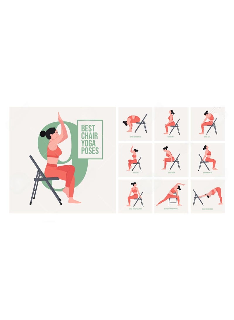 The Yogis The Yogis Iyengar Yoga Chair with Cushion Seat Backless Chair for Iyengar Yoga Capacity 150kg  - Image 4
