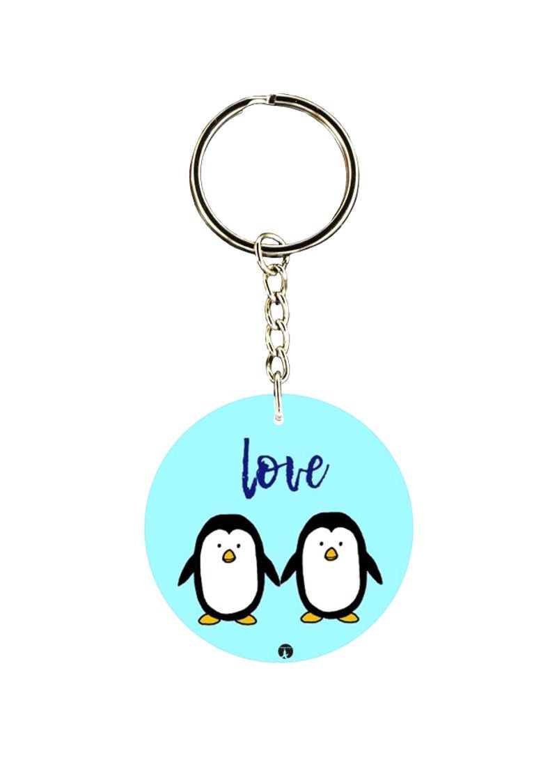 RKN Penguin Printed Dual Sided Keychain