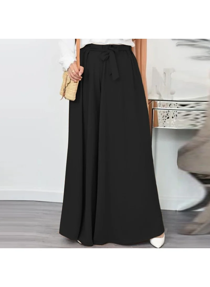 Barbora Linen Casual Summer Belted Women's Trousers Shalwar