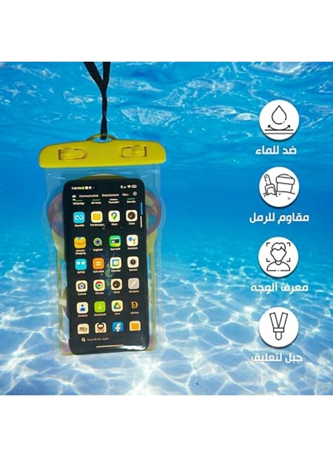 Generic - Handheld Waterproof Case (Multiple Colors) with Touchscreen Technology up to 40m Depth Silicone - Waterproof Case with Effective Touchscreen - Practical Silicone for Diving - Waterproof Case with Touchscreen - Complete Protection Ideal for Swimming - Waterproof Case with Touchscreen Support - Strong Silicone for Phones During Water Activities - Waterproof Case for Phones - Image 1