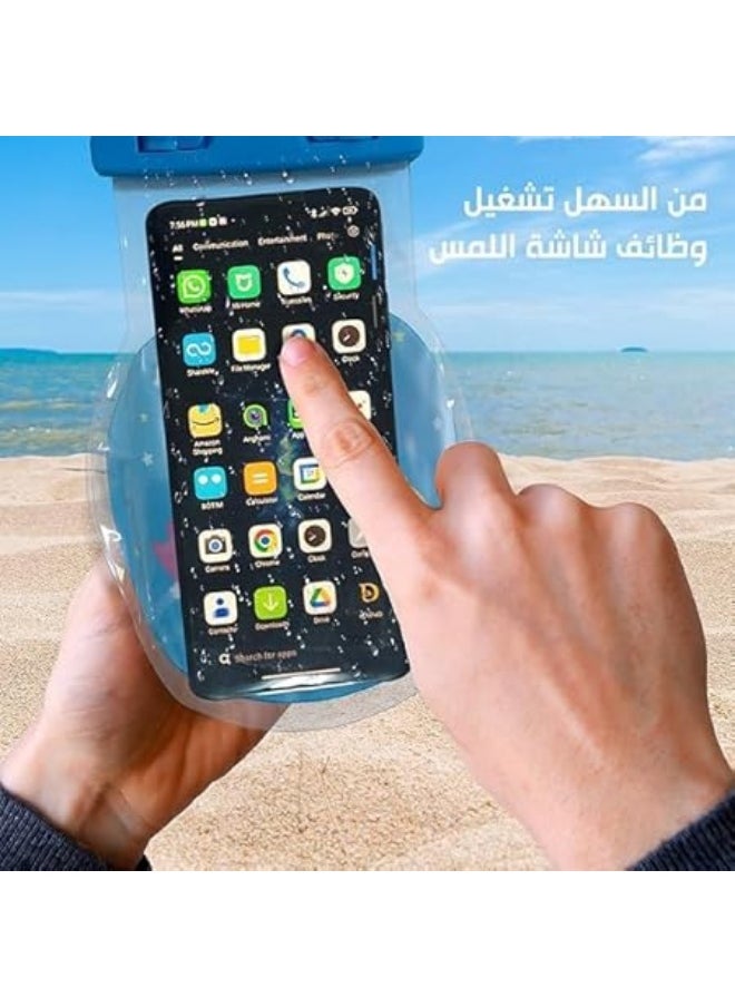 Generic - Handheld Waterproof Case (Multiple Colors) with Touchscreen Technology up to 40m Depth Silicone - Waterproof Case with Effective Touchscreen - Practical Silicone for Diving - Waterproof Case with Touchscreen - Complete Protection Ideal for Swimming - Waterproof Case with Touchscreen Support - Strong Silicone for Phones During Water Activities - Waterproof Case for Phones - Image 1