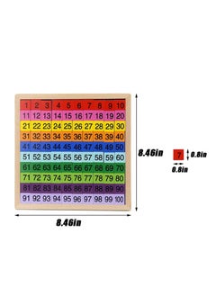 SYOSI Early Childhood Education Digital Teaching Board, Wooden Math Learning Board Toy, 1 100 Consecutive Numbers Wooden Hundred Digital Board, Educational Game for Kids with Storage Bag  - Image 4