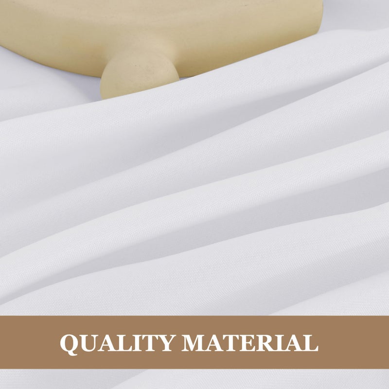 Fitable 6 Pack White Tablecloths for Round Tables - 108 Inches in Diameter - Stain Resistant and Washable Table Clothes  Polyester Fabric Table Covers for Wedding  Party  Banquet  Formal Events - Image 3