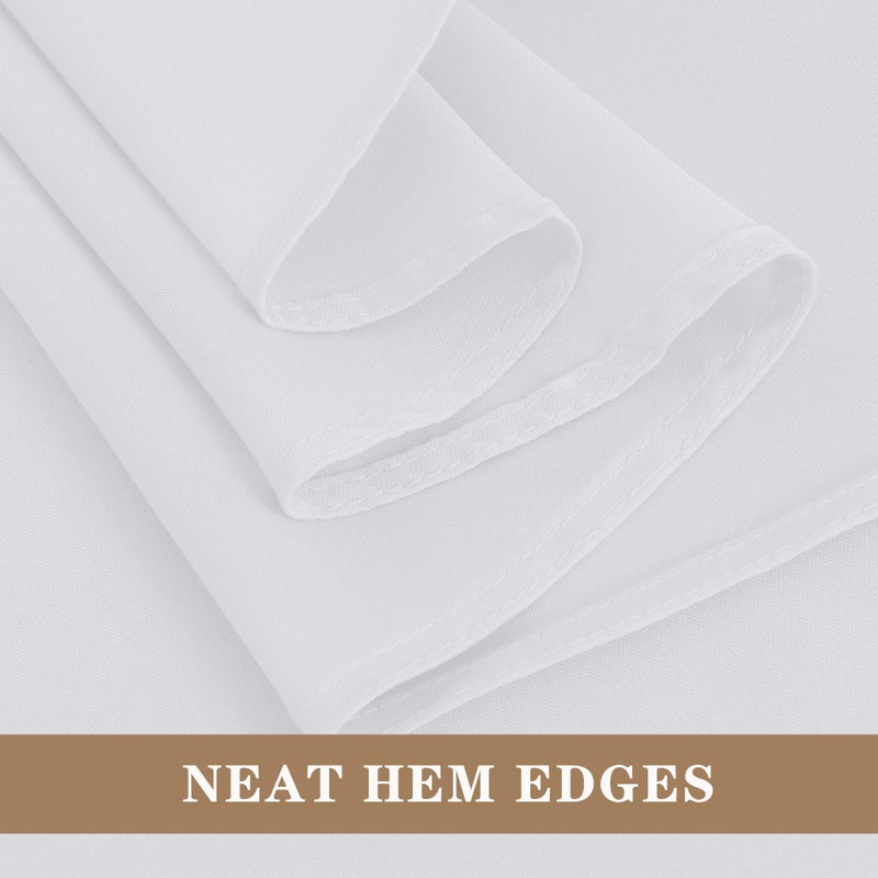 Fitable 6 Pack White Tablecloths for Round Tables - 108 Inches in Diameter - Stain Resistant and Washable Table Clothes  Polyester Fabric Table Covers for Wedding  Party  Banquet  Formal Events - Image 4