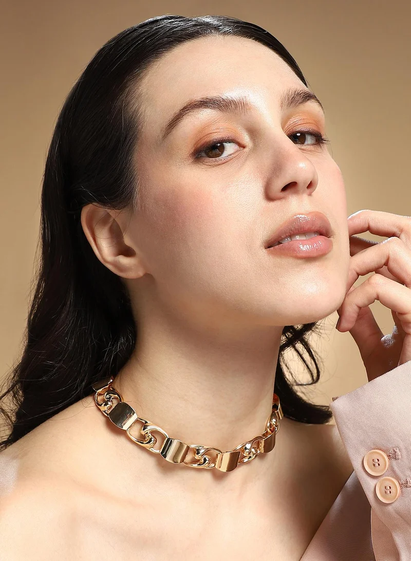 Sohi  Women's The Swirlblock-Link Chain Necklace for Women | Best Price UAE