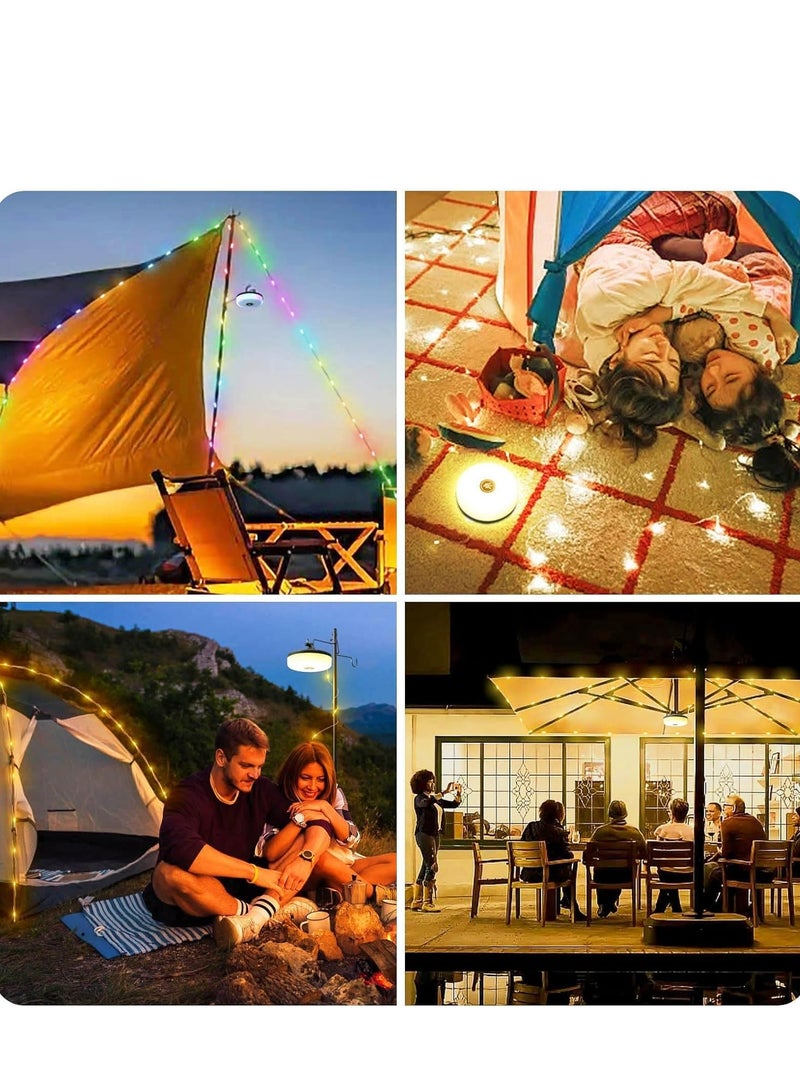 سلسلة مصابيح ومصباح شريط أضواء LED بطول 10 أمتار مقاوم للماء بمعيار IP44 – شريط إضاءة خارجي مرن ومتعدد الوظائف مع 8 أوضاع إضاءة مختلفة لتجربة إضاءة مخصصة حسب رغبتك – مزود ببطارية قابلة لإعادة الشحن عبر USB لتوفير استخدام طويل الأمد بدون الحاجة لمصدر كهرباء مباشر – تصميم عملي وسهل اللف والتخزين، مناسب للاستخدام الخارجي في التخييم، الحديقة، الفناء، الشرفات، الحفلات، المناسبات والديكور الخارجي – أضواء LED متعددة الاستخدام لتزيين المنزل، الشرفات، الحدائق، المسابح، الممرات والمساحات الخارجية بطريقة جذابة وآمنة – سلسلة مصابيح LED مثالية للزينة والإضاءة الليلية، تمنحك تجربة احترافية لإضاءة الحفلات والمناسبات والمنازل بطريقة أنيقة وعصرية - Image 5