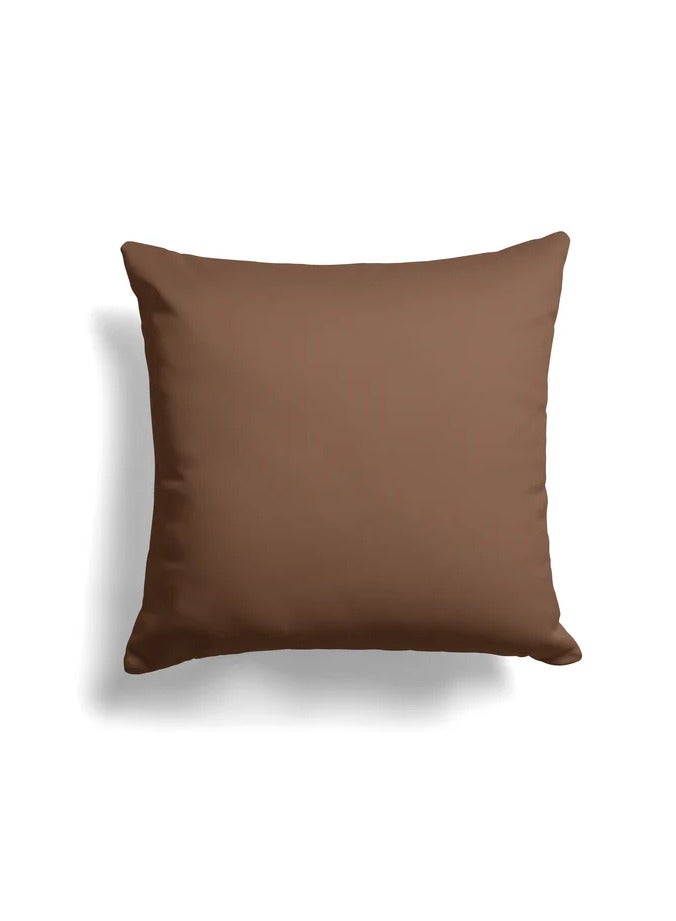 Plain Brown Cushion Velvet With Filling - Image 1