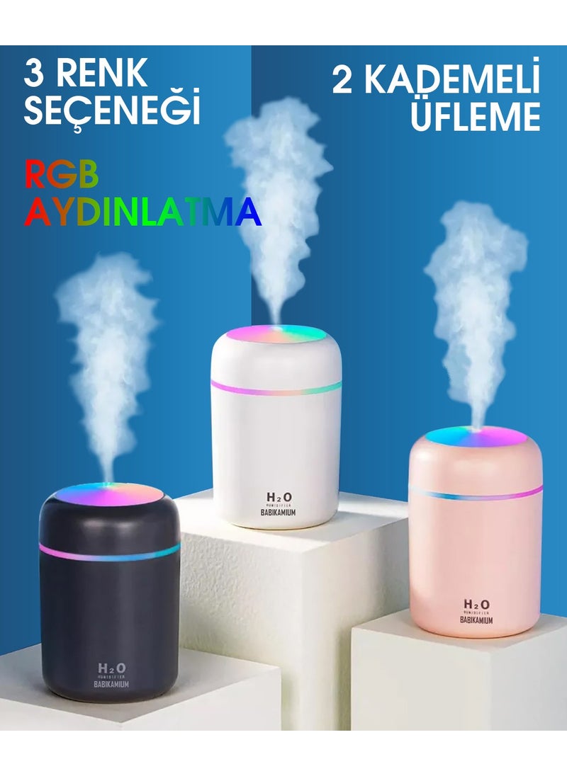 H2O Humidifier Air Humidifier Room Vehicle Ambient Humidifier 3 Different Colors Steam Machine with Light - pzsku/Z304F5099635E14AE708AZ/45/_/1731183312/abf60023-e300-4ec5-b52a-eb4242f1c9ba