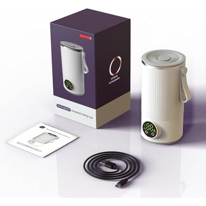 Bewinner 400Ml Travel Electric Kettle  Protable Mini Kettle Cordless Mini Kettle 6000Mah Rechargeable With 4 Gears Stainless Steel Travel Hot Water Boiler - Image 1