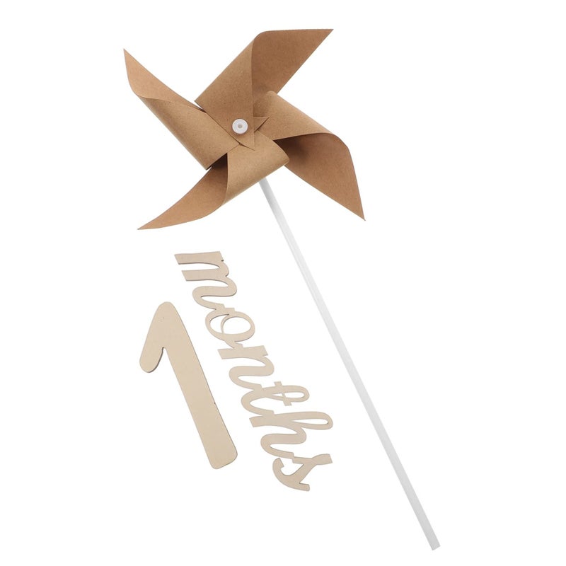 Newborn Windmill Photo Prop Set for Full Month Celebrations Adorable Design - Image 2