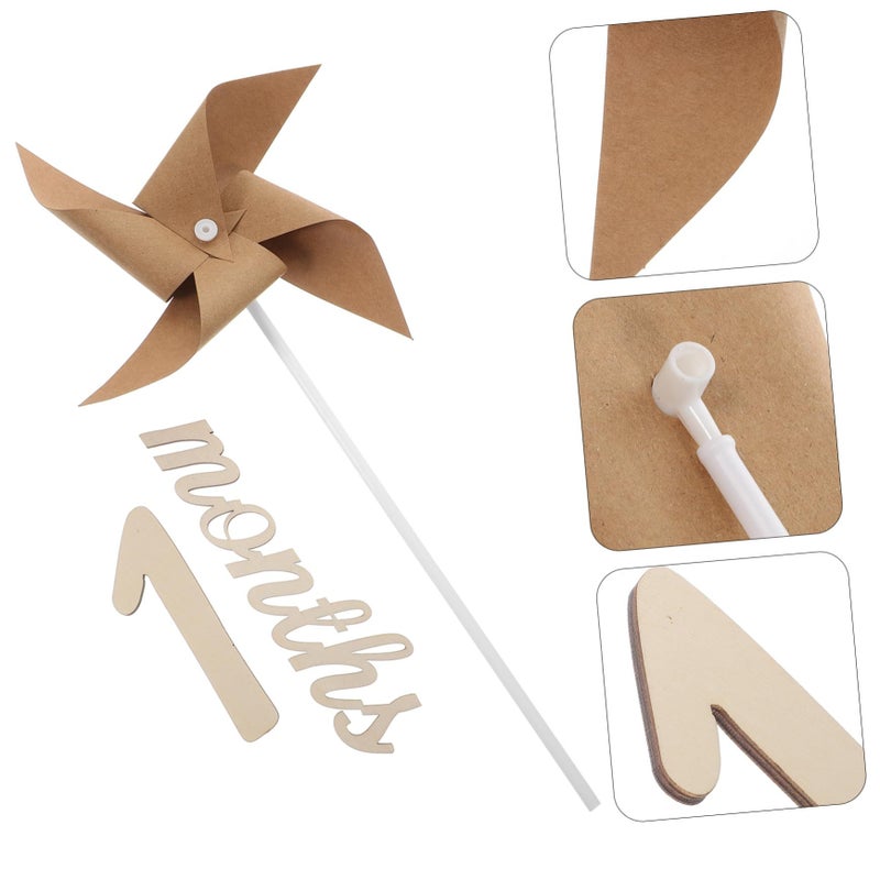 Newborn Windmill Photo Prop Set for Full Month Celebrations Adorable Design - Image 4