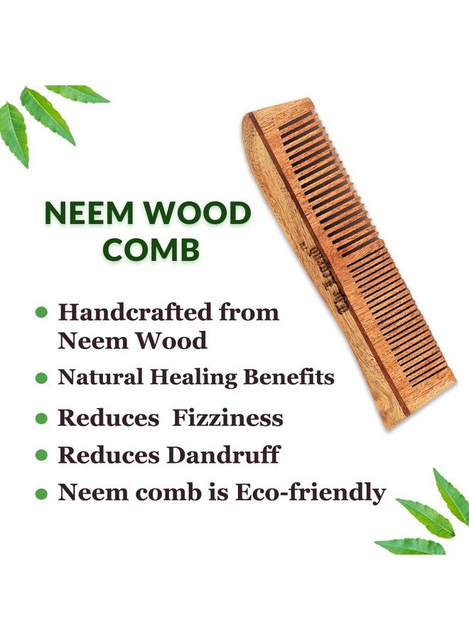 The Legend Organic Pure Neem Wood Comb Designer, Brown - Image 3