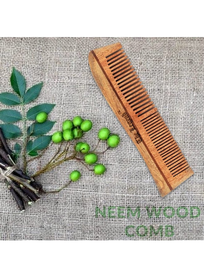 The Legend Organic Pure Neem Wood Comb Designer, Brown - Image 4