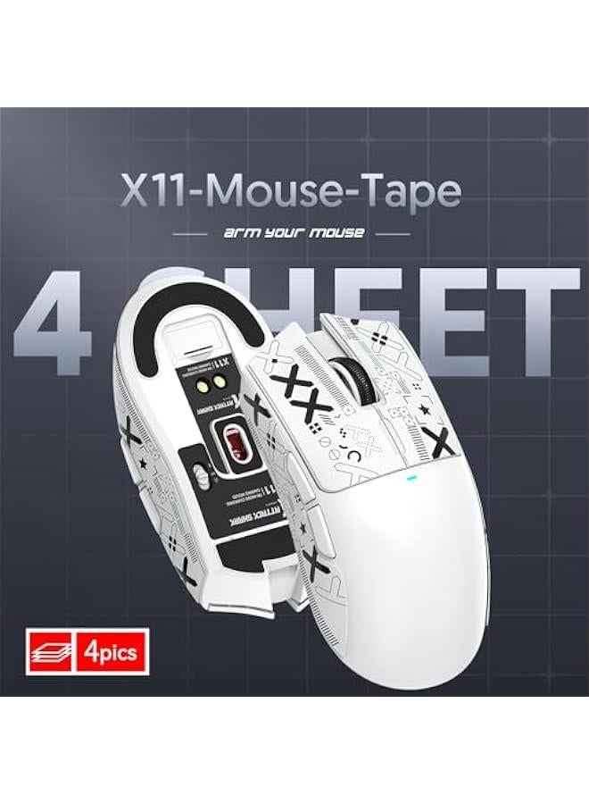 Mouse Grip Tape, Attack Shark Gaming Mouse Anti-Slip Grip Tape, Cpatible with X11 Superlight Wireless pc Mouse,Sweat Resistant，Fine Feel, Cut to Fit - Image 2